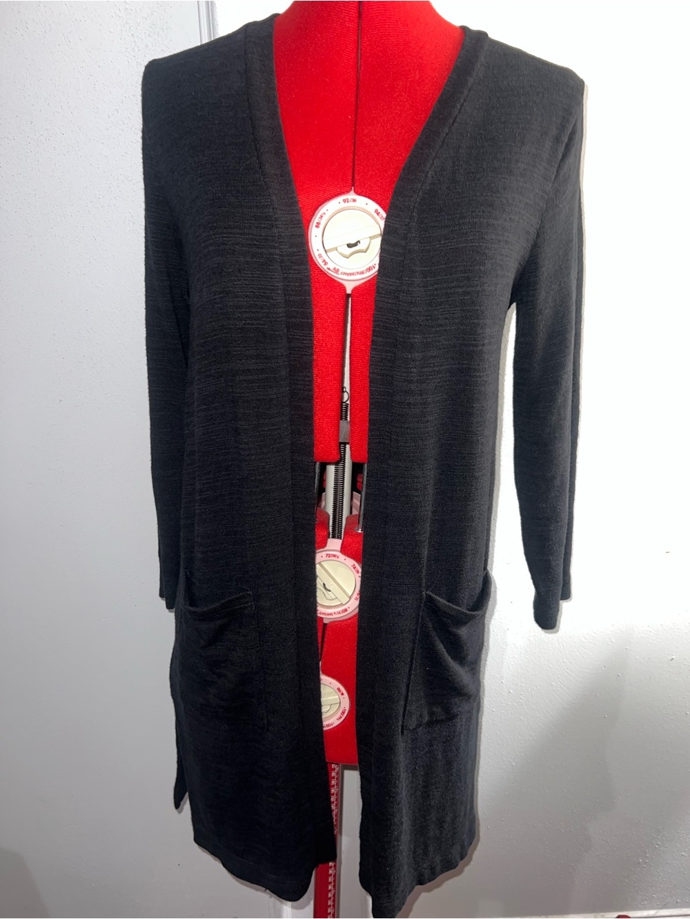 Old Navy Black Open-Front Longline Cardigan size medium